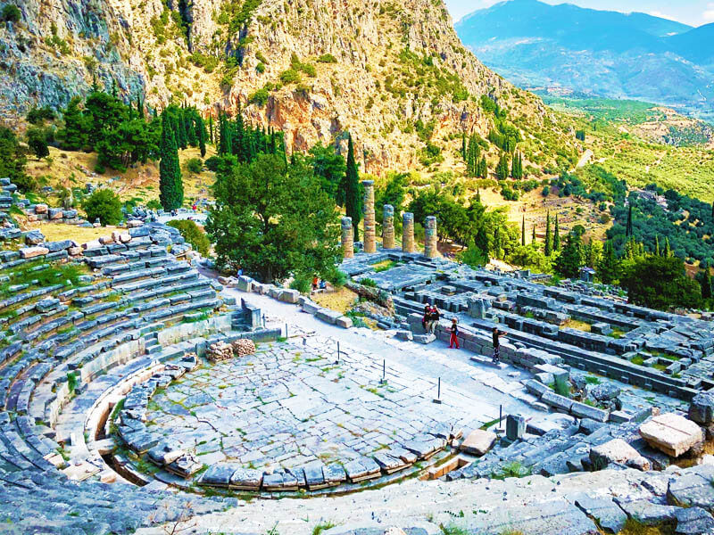 Ancient Delphi - Archaeological theater - Mythical Greece