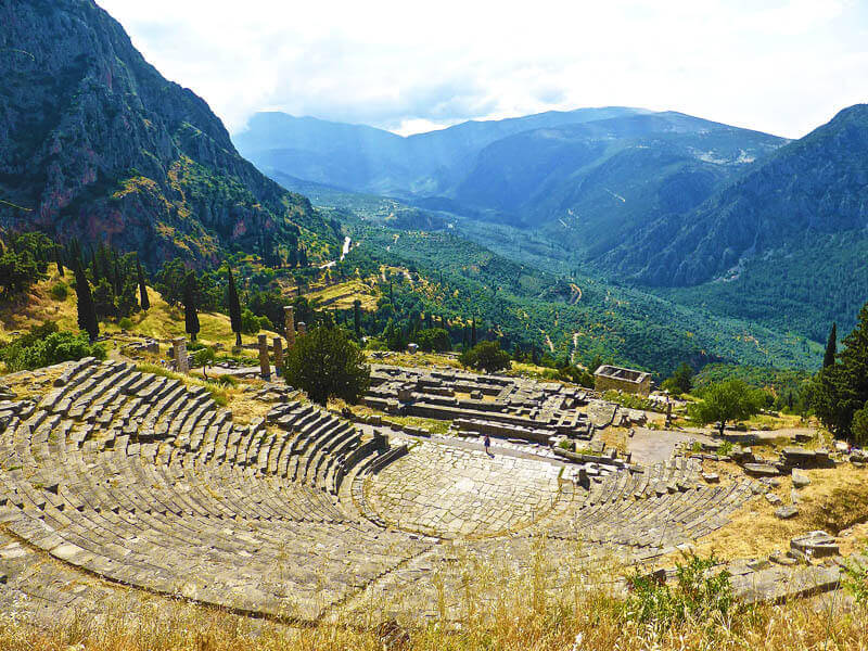 Ancient Delphi - Archaeological theater - Mythical Greece
