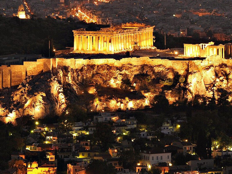 Athens by Night - Mythical Greece