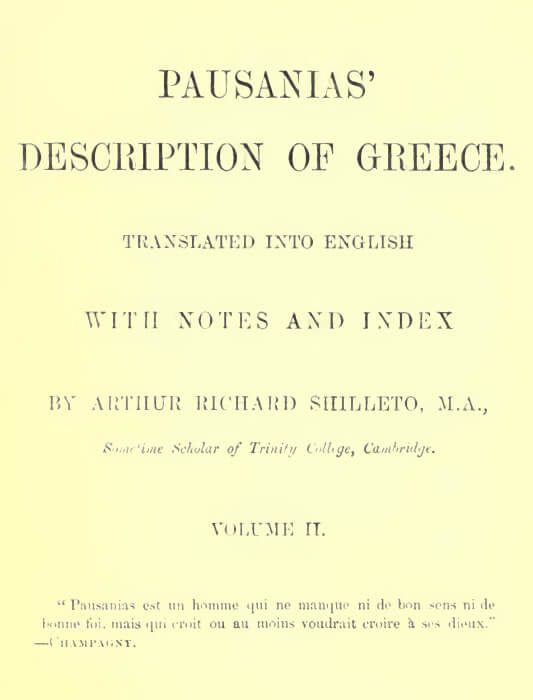Pausanias' Description Of Greece